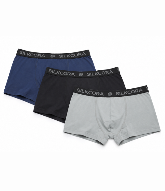 Silkcora combed cotton boxer brief fabric detail