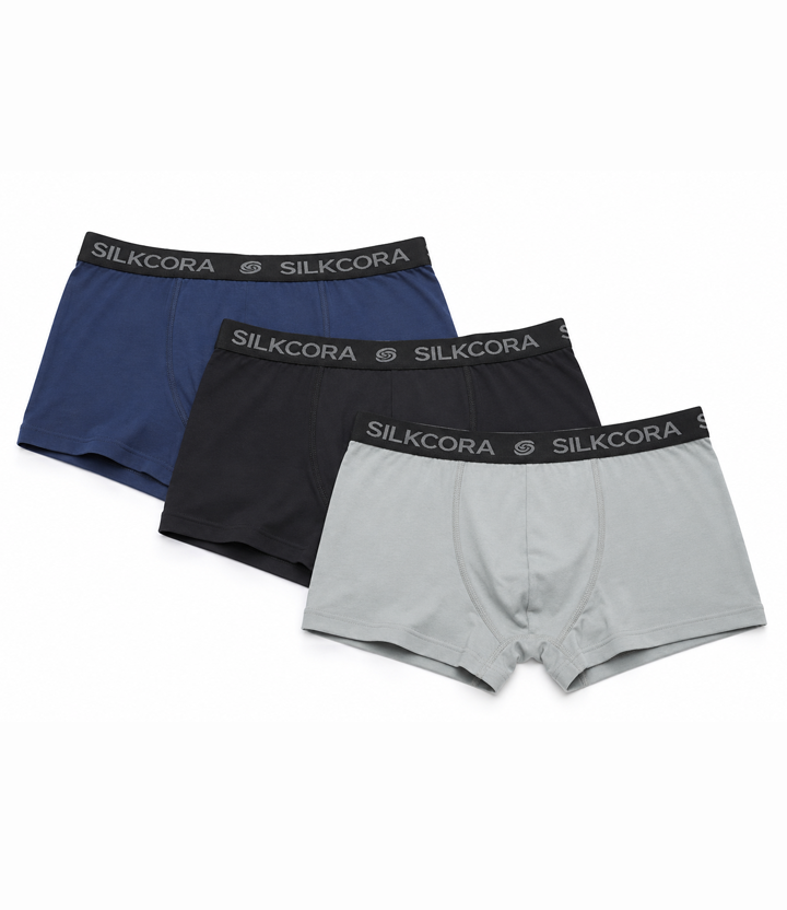 Silkcora combed cotton boxer brief fabric detail